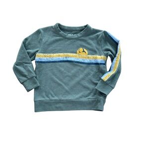 Chaser Boys green with yellow stripe sweatshirt size 4 in EUC